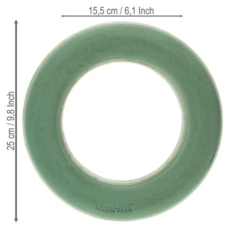 Itens Anel de espuma floral verde Ø25cm arranjo de guirlanda de 4 peças