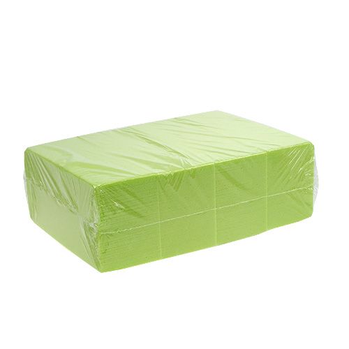 Floristik24 Tijolos de espuma floral arco-íris verde limão 4 peças