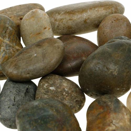Floristik24 Seixos de Rio Natural Claro e Escuro 3-6cm 1kg