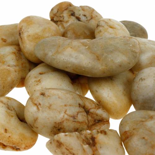 Itens Seixos de rio creme natural 3-5cm 1kg