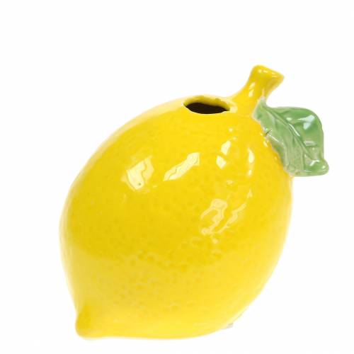 Floristik24 Vaso em faiança Amarelo Limão 10cm