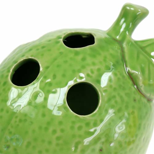 Floristik24 Vaso em grés Verde Limão 15cm