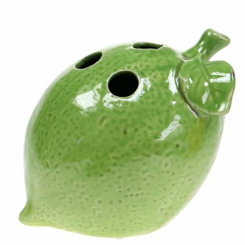 Floristik24 Vaso em grés Verde Limão 15cm