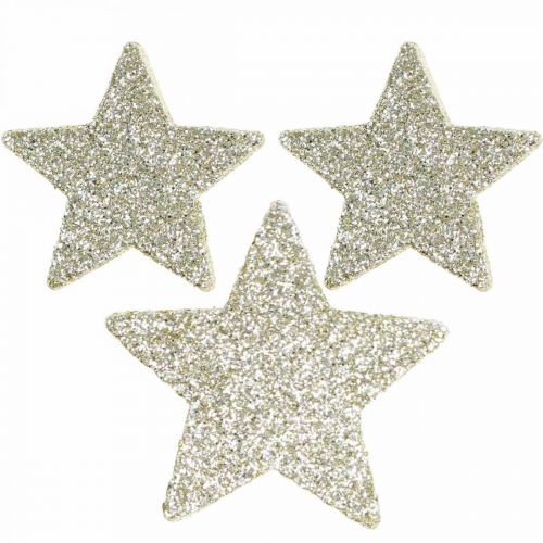 Floristik24 Decoração dispersiva Decoração dispersiva de Natal estrelas em ouro Ø4/5cm 40p