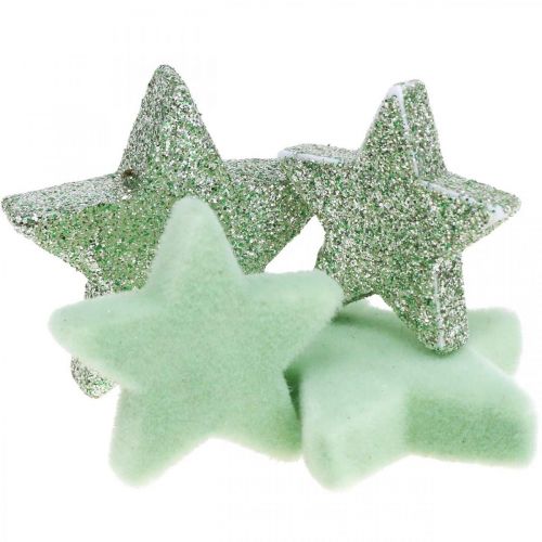 Itens Espalhar decoração Estrelas de Natal Espalhar estrelas verde Ø4/5cm 40p
