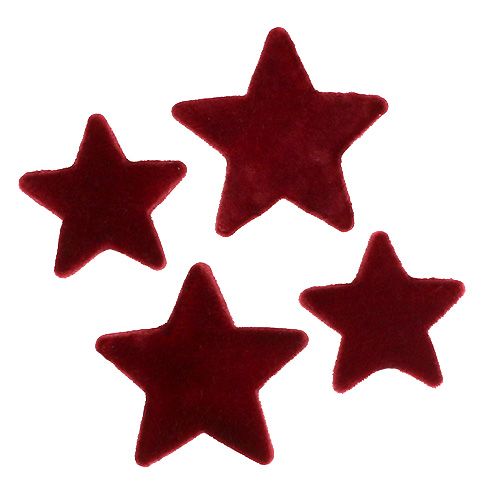 Floristik24 Decoração de natal estrelas decoração de mesa bordada bordalesa 4–5cm 40p