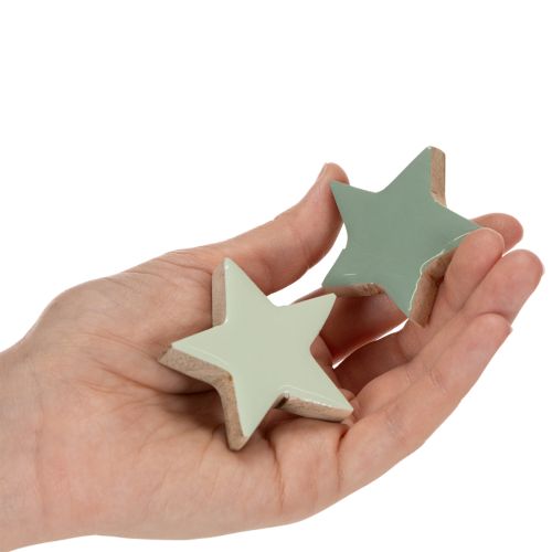 Conjunto de estrelas de madeira para decoração de mesa e peitoril de janela, 5 cm, 9 peças | Floristik24.pt