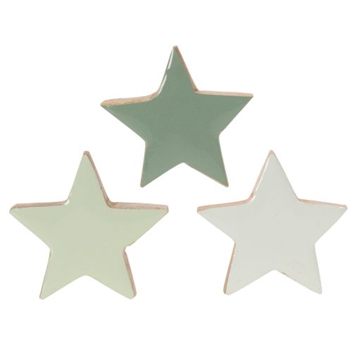 Conjunto de estrelas de madeira para decoração de mesa e peitoril de janela, 5 cm, 9 peças | Floristik24.pt