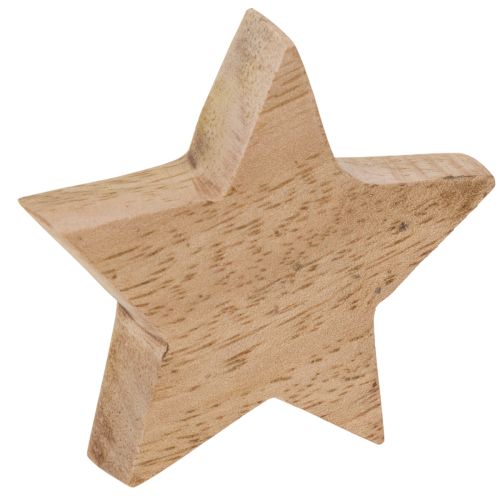 Conjunto de estrelas de madeira para decoração de mesa e peitoril de janela, 5 cm, 9 peças | Floristik24.pt