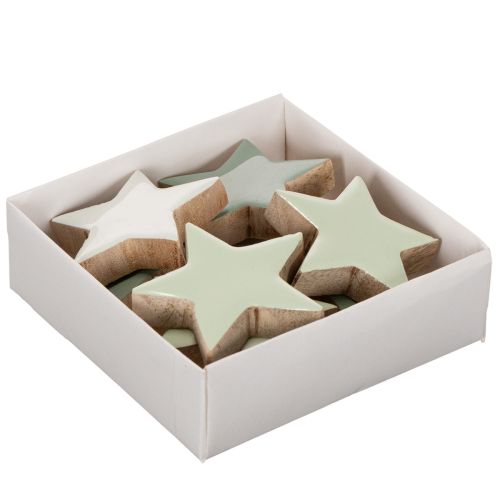 Conjunto de estrelas de madeira para decoração de mesa e peitoril de janela, 5 cm, 9 peças | Floristik24.pt