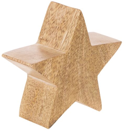 Conjunto de 3 Estatuetas Decorativas em Formato de Estrela para Mesa, 10cm | Floristik24.pt