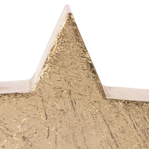 Suporte decorativo em forma de estrela de Natal para mesa ou prateleira, 10 cm, conjunto de 3 peças | Floristik24.pt
