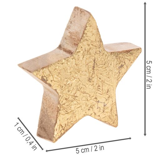 Estrela decorativa brilhante para decoração de mesa, 5 cm, 9 peças | Floristik24.pt