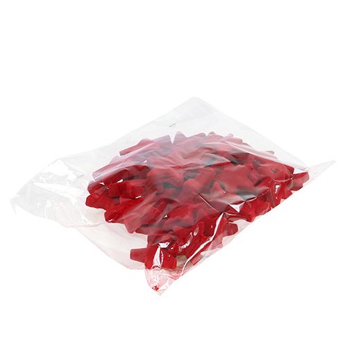Floristik24 Star mix vermelho flocado 4-5cm 40pcs