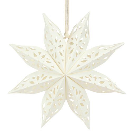 Papel cabide decorativo estrela floco de neve branco Ø20cm 6 un