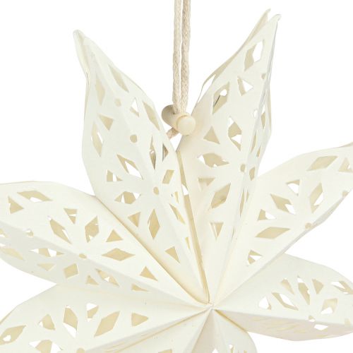 Itens Papel cabide decorativo estrela floco de neve branco Ø20cm 6 un