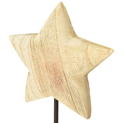 Itens Estrela feita de madeira, decoração de mesa em pé em forma de estrela de madeira natural H42cm