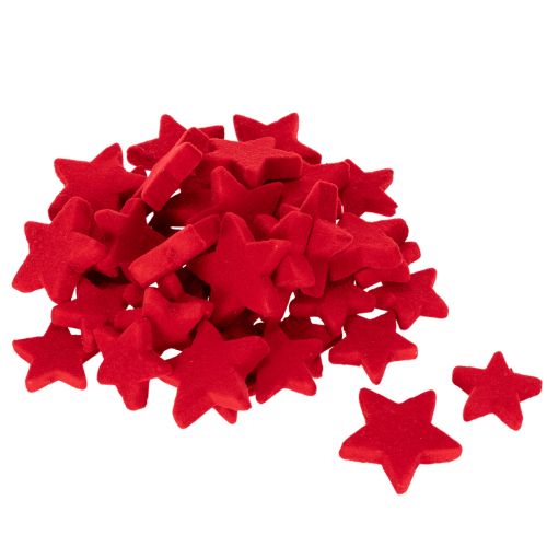 Pequena estrela decorativa, decoração flocada, 5 cm, 40 peças | Floristik24.pt