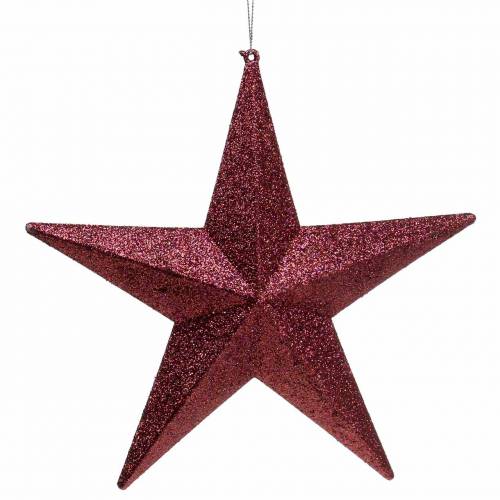 Itens Decoração hanger glitter star borgonha 21cm 2pcs