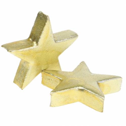 Floristik24 Estrelas Déco ouro 4cm 12pcs
