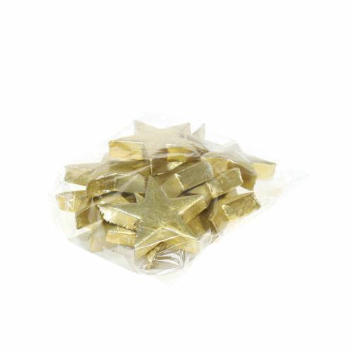 Floristik24 Estrelas Déco ouro 4cm 12pcs
