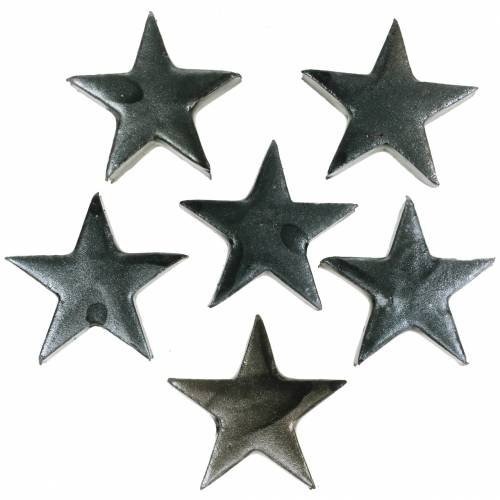 Floristik24 Estrelas decorativas cinza 4 cm 12 unidades
