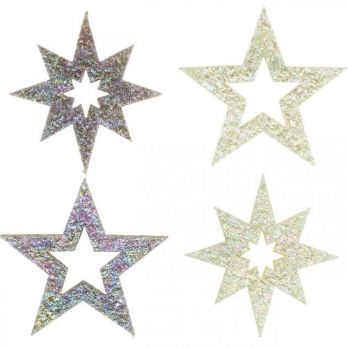 Estrelas decorativas para artesanato amarelo, espuma de borracha marrom 4cm 36 unidades