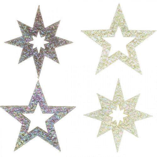 Floristik24 Estrelas decorativas para artesanato amarelo, espuma de borracha marrom 4cm 36 unidades