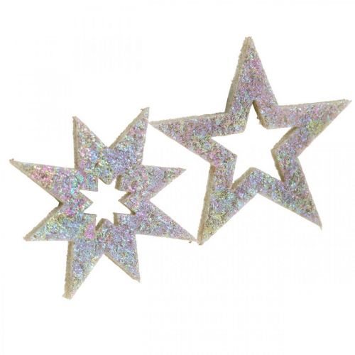 Itens Estrelas decorativas para artesanato amarelo, espuma de borracha marrom 4cm 36 unidades