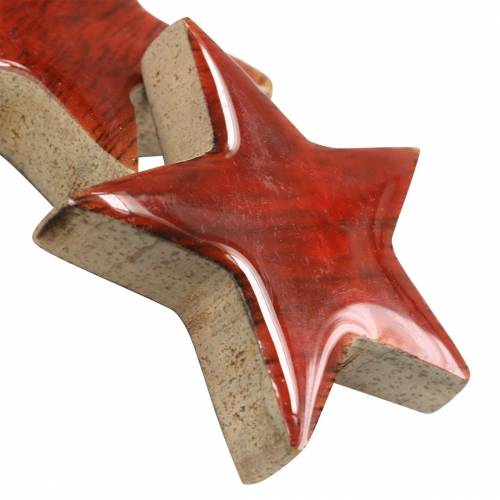 Floristik24 Decoração dispersa estrela manga pintada de vermelho 5×5cm 16 un