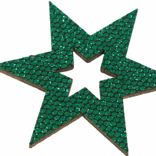 Itens Decoração dispersa estrela verde 3-5cm 48 unidades