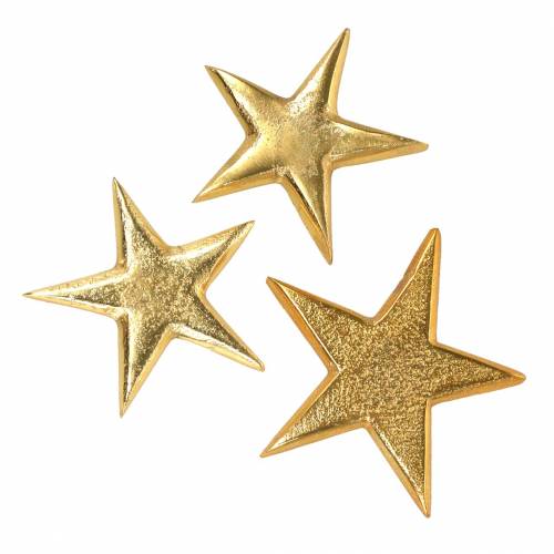 Floristik24 Metal Stars Golden 7,8×7,4cm/6,4×6,2cm 8pcs