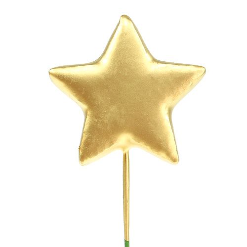 Floristik24 Estrelas em arame para artesanato dourado 5cm C23cm 48 un