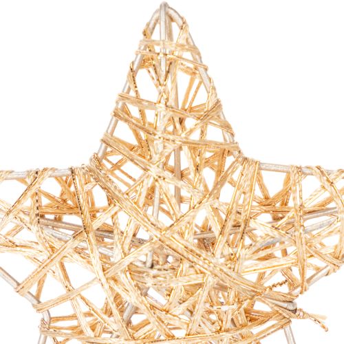 Conjunto de estrelas decorativas feitas de arame, dois tamanhos, 10 cm, 12 peças | Floristik24.pt