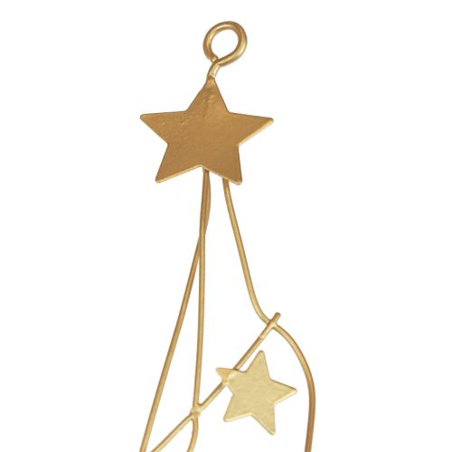 Itens Cabide de decoração de estrela Natal metal dourado 85cm
