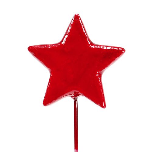 Floristik24 Estrelas em arame para decoração 5cm vermelho 48 unidades