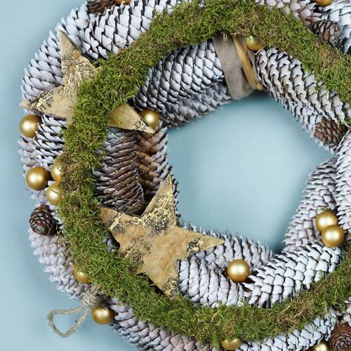 Floristik24 Estrelas de madeira com incrustações de glitter para pendurar madeira de mangueira natural 6,4-7,1cm × 7-7,8cm 3pcs