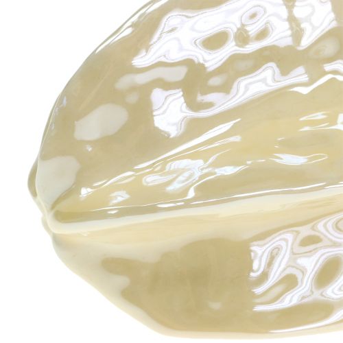 Itens Escultura decorativa de carambola em cerâmica, 14 cm de altura.