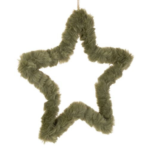Estrela decorativa de pele sintética para pendurar em portas e janelas, 30 cm, conjunto de 3 peças.