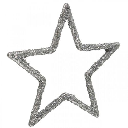 Itens Dispersão decoração estrelas de natal purpurina prata Ø4cm 120p