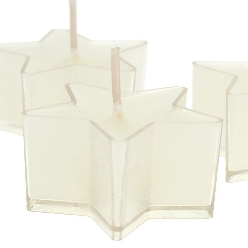 Floristik24 Luz Star Tea com perfume branco 4cm 6pcs
