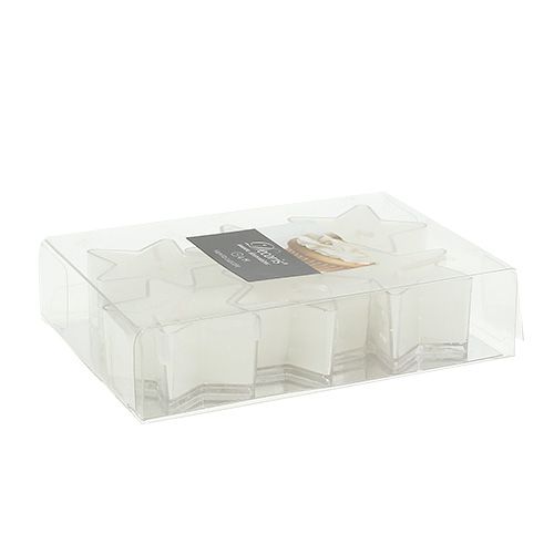 Floristik24 Luz Star Tea com perfume branco 4cm 6pcs