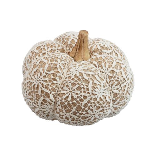 Itens Tecido abóbora decoração renda juta branco/bege decoração vintage Ø18cm