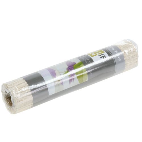 Floristik24 Corredor de mesa de fita em tecido creme 26cm x 300cm