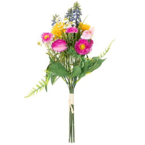 Itens Buquê de flores artificiais, decoração de primavera para sala de estar e escritório, 37 cm