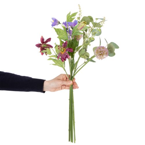 Itens Buquê de flores artificiais com flores coloridas, artisticamente arranjadas para uma decoração elegante, 60 cm