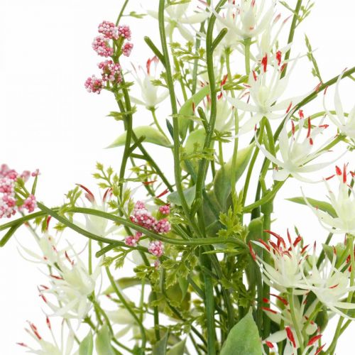 Floristik24 Buquê de primavera artificial rosa, branco, verde buquê de flores artificiais H43cm