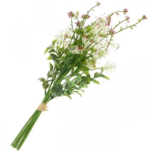 Floristik24 Buquê de primavera artificial rosa, branco, verde buquê de flores artificiais H43cm