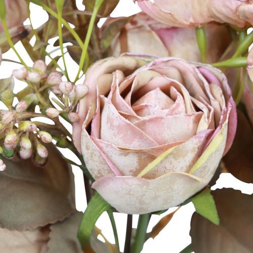 Floristik24 Buquê de flores artificiais flores artificiais rosas artificiais antigas 30cm
