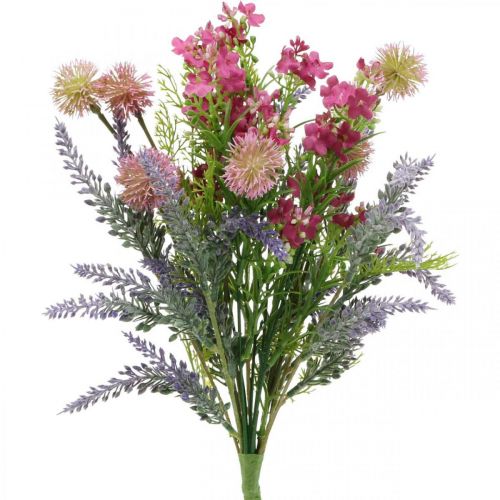 Floristik24 Buquê artificial lavanda decoração de mesa roxo, rosa H42cm